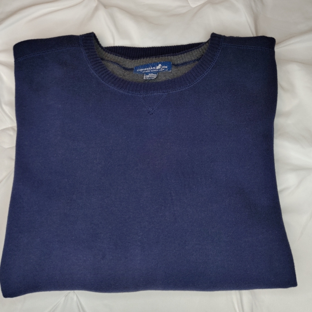 CARIBBEAN JOE Crewneck Sweater/Sweatshirt, NavySize XXL